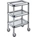 CARRELLO OSPEDALIERO PER MEDICAZIONE TER PLUS in acciaio inox - 3 ripiani - 49x30xh.78cm - portata 10kg