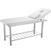 LETTINO DA MASSAGGI CON FORO FACCIALE - schienale reclinabile - portata 200kg - 183x61xh.75cm - bianco