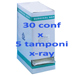 TAMPONI DI COTONE STERILI - 10x10cm - x-ray - conf.150pz