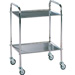 CARRELLO OSPEDALIERO PER MEDICAZIONE LANCART in acciaio inox - 2 ripiani - 60x40xh.80cm - portata 60kg