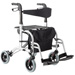 ROLLATOR / CARROZZINA A DOPPIA FUNZIONE GAYA - 4 RUOTE con freni - poggiapiedi e cinturino fermapiedi - portata 136kg