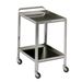 CARRELLO OSPEDALIERO PER MEDICAZIONE PICCOLO in acciaio inox - 2 ripiani - 60x40xh.81cm