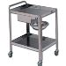 CARRELLO OSPEDALIERO PER MEDICAZIONE DRESSING in acciaio inox - 2 ripiani - 1 cassetto 1portacatino - 70x50xh.80cm