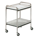 CARRELLO OSPEDALIERO PER MEDICAZIONE MEDIO in alluminio - 2 ripiani - 70x50xh.77cm