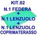 KIT "02" PER BARELLA = n.1 FEDERA + n.1 LENZUOLO + n.1 LENZUOLO COPRIMATERASSO