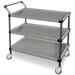 CARRELLO OSPEDALIERO PER MEDICAZIONE in acciaio inox - 3 ripiani - 60x40xh.81cm