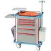 CARRELLO MULTIFUNZIONE MODULARE - 5 cassetti - 85x52xh.101cm - completo